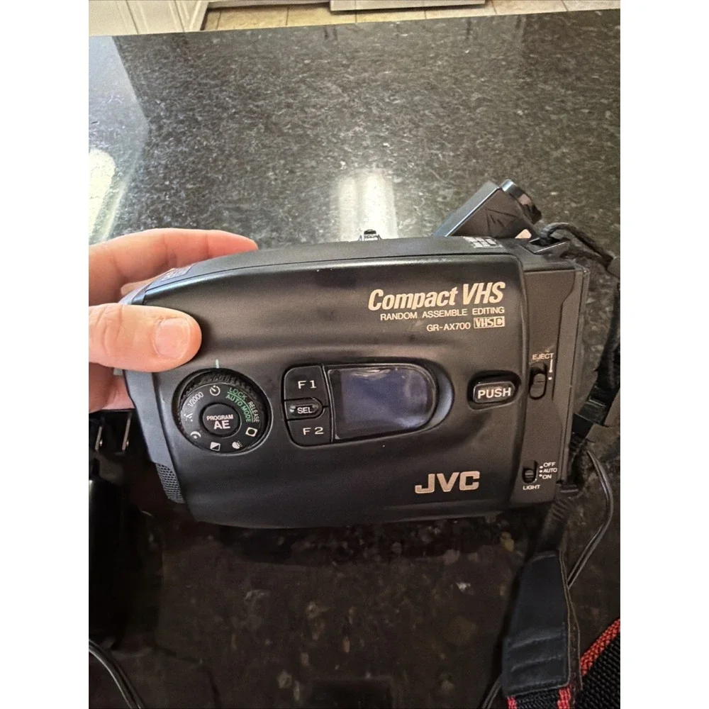 JVC GR-AX700 VHS-C Camcorder AC Adapter Remote AV Cable UNTESTED Compact VHS
